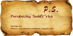 Porubszky Sudárka névjegykártya