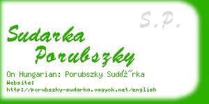 sudarka porubszky business card